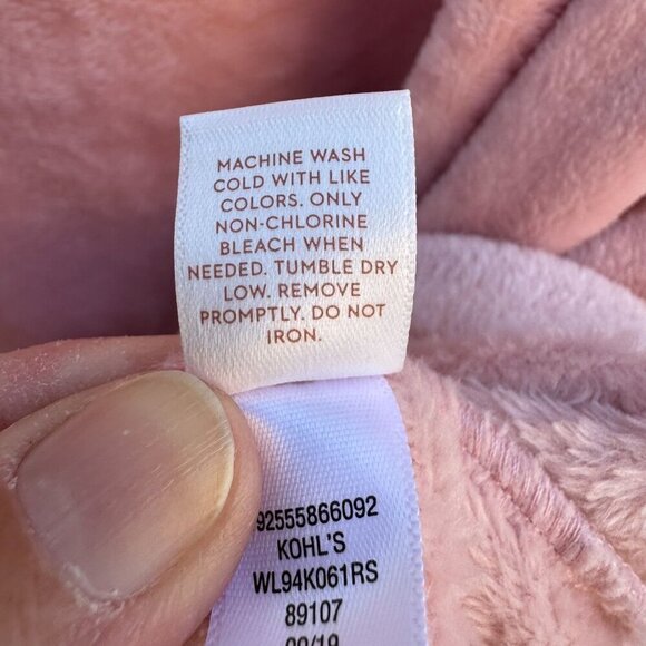 Lauren Conrad Womens Pink Thick Velour Long Sleeve Hooded Sweatshirt Top New M - Picture 6 of 12